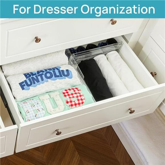 Expandable Drawer Dividers for Clothes Baby Dresser Closet Organizer Set - Picture 4 of 7